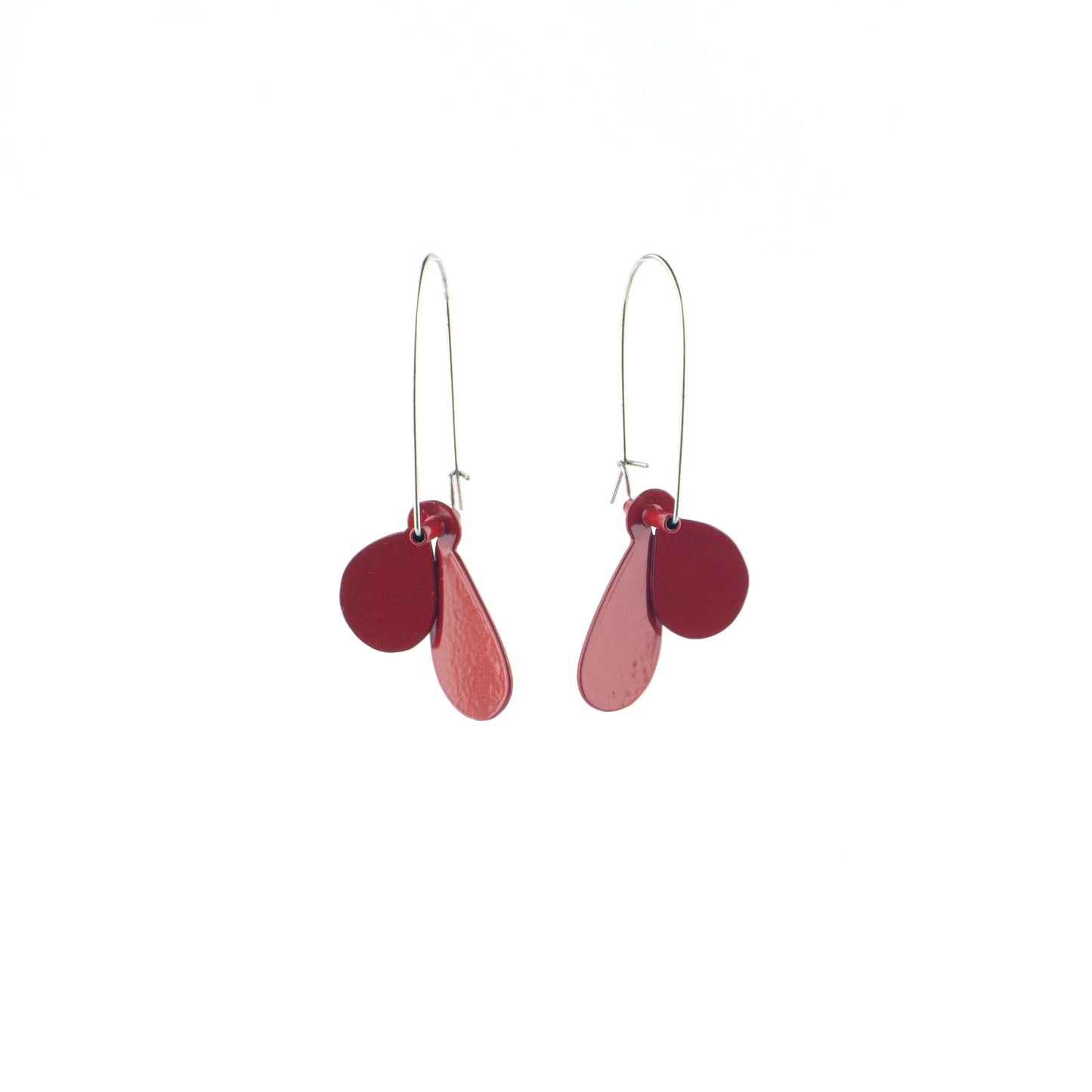 'Leaf' earrings (S) - red