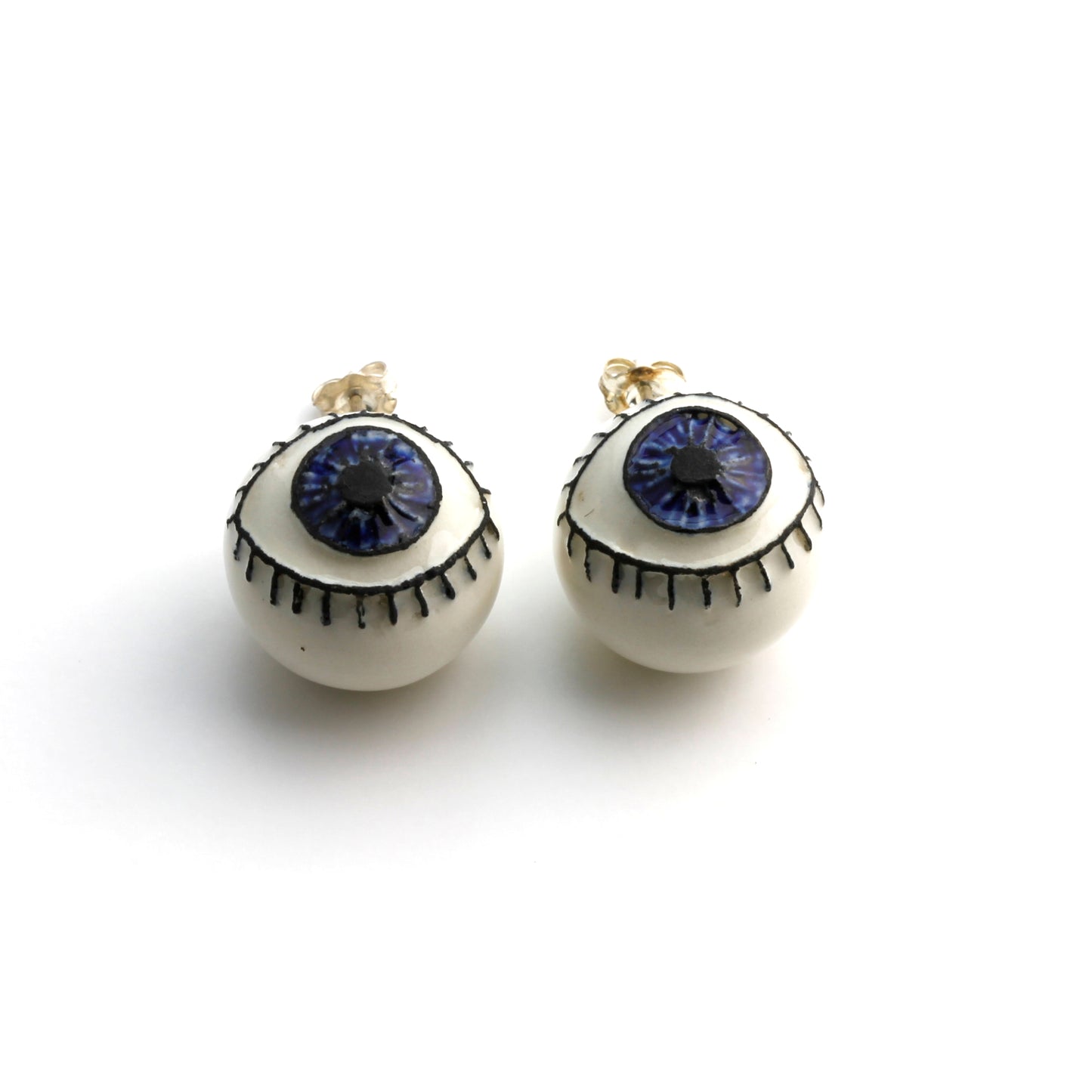 'Eyes for ears' stud earrings