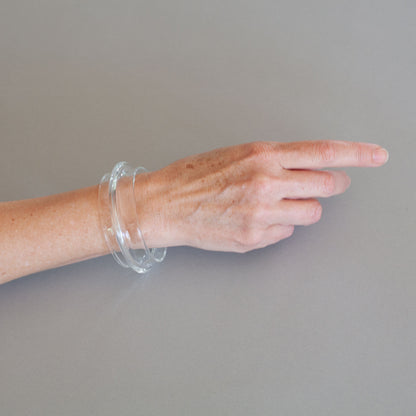 'BJM' bangle - transparent