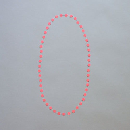 'Paper pearls' necklace - pink