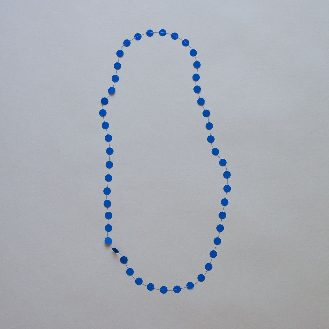 'Paper pearls' necklace - royal blue