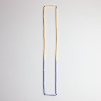 'Straws' necklace - mauve/ivory