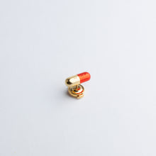 'Take care of yourself!' brooch - gold