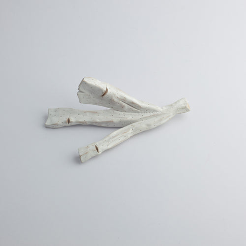 'Square cut sponge' carved brooch