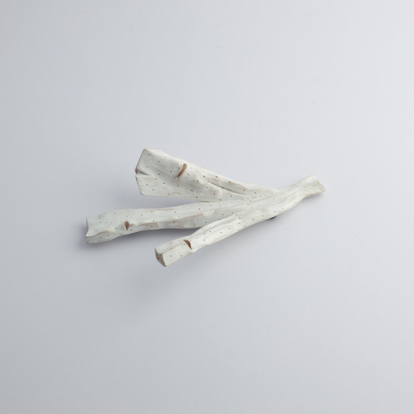 'Square cut sponge' carved brooch