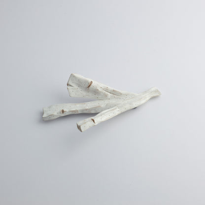 'Square cut sponge' carved brooch