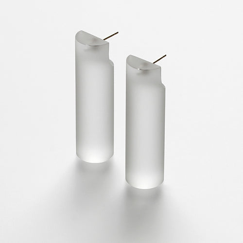 'Blank: cylinder' stud earrings