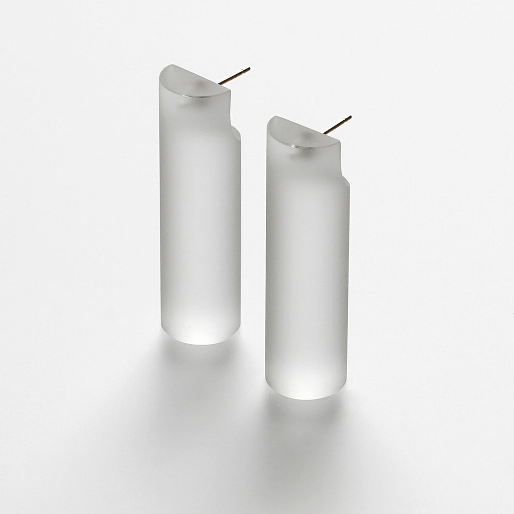 'Blank: cylinder' stud earrings