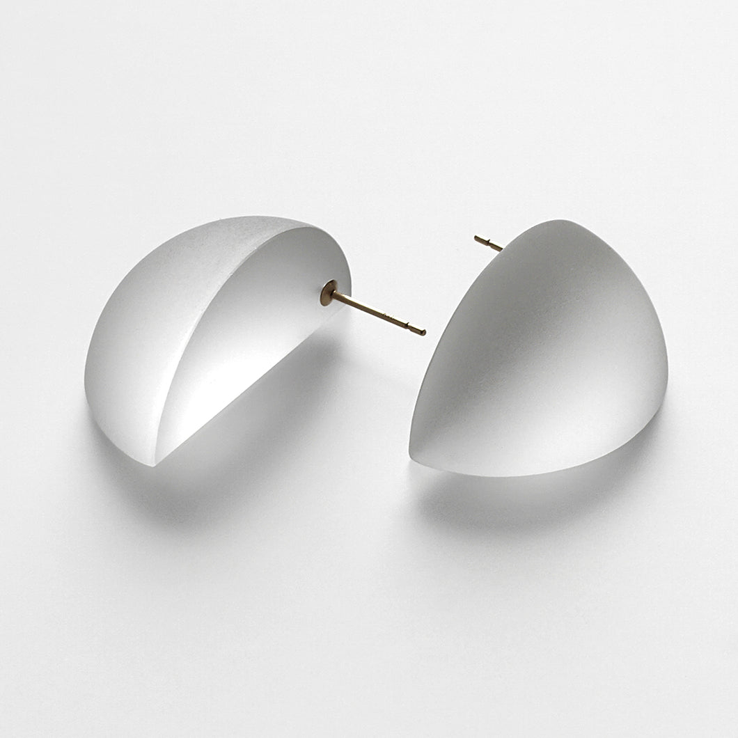 'Blank: quarter sphere' stud earrings