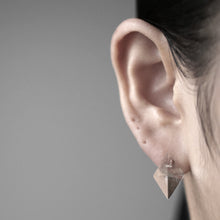'Window: tetrahedron (S)' stud earrings