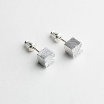 'Spark' small cube stud earrings