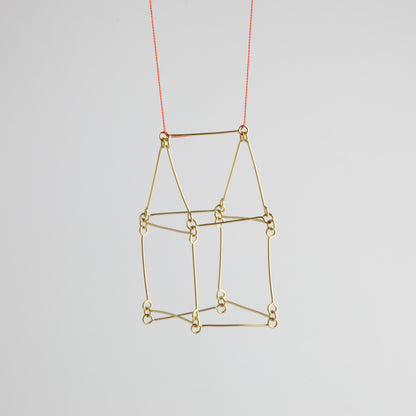 'House' pendant - gold