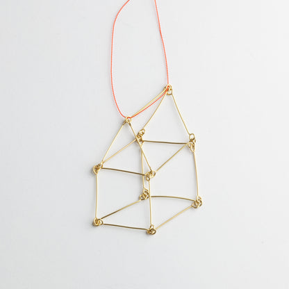'House' pendant - gold