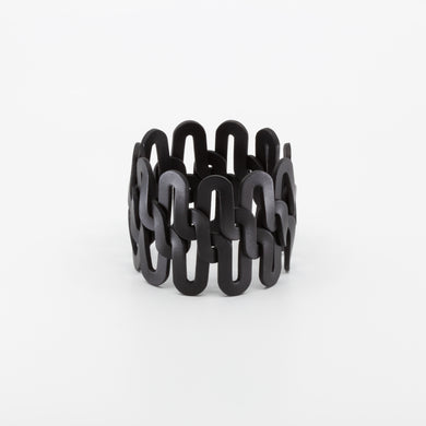 Net 3: Thin Lines bangle - black