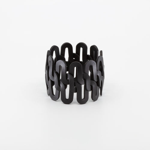 Net 3: Thin Lines bangle - black