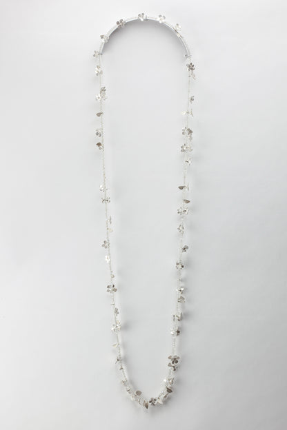 Moonstone and silver necklace