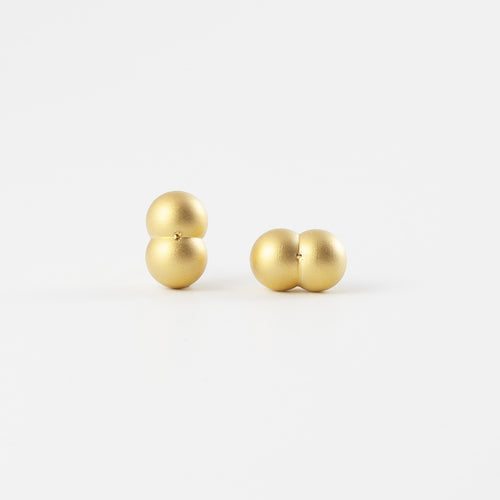 'Nucleus mini' stud earrings - gold