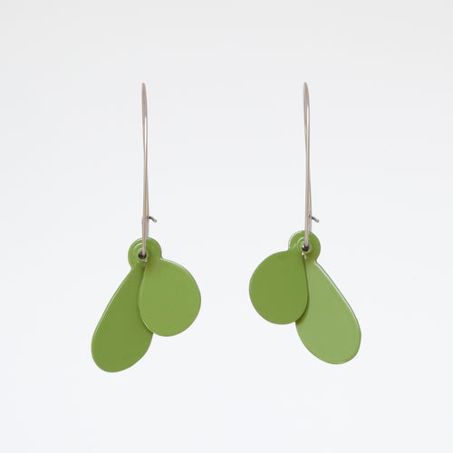 'Leaf' earrings (S) - olive
