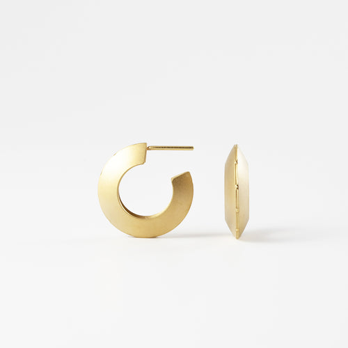 'Orbit' hoop earrings - gold