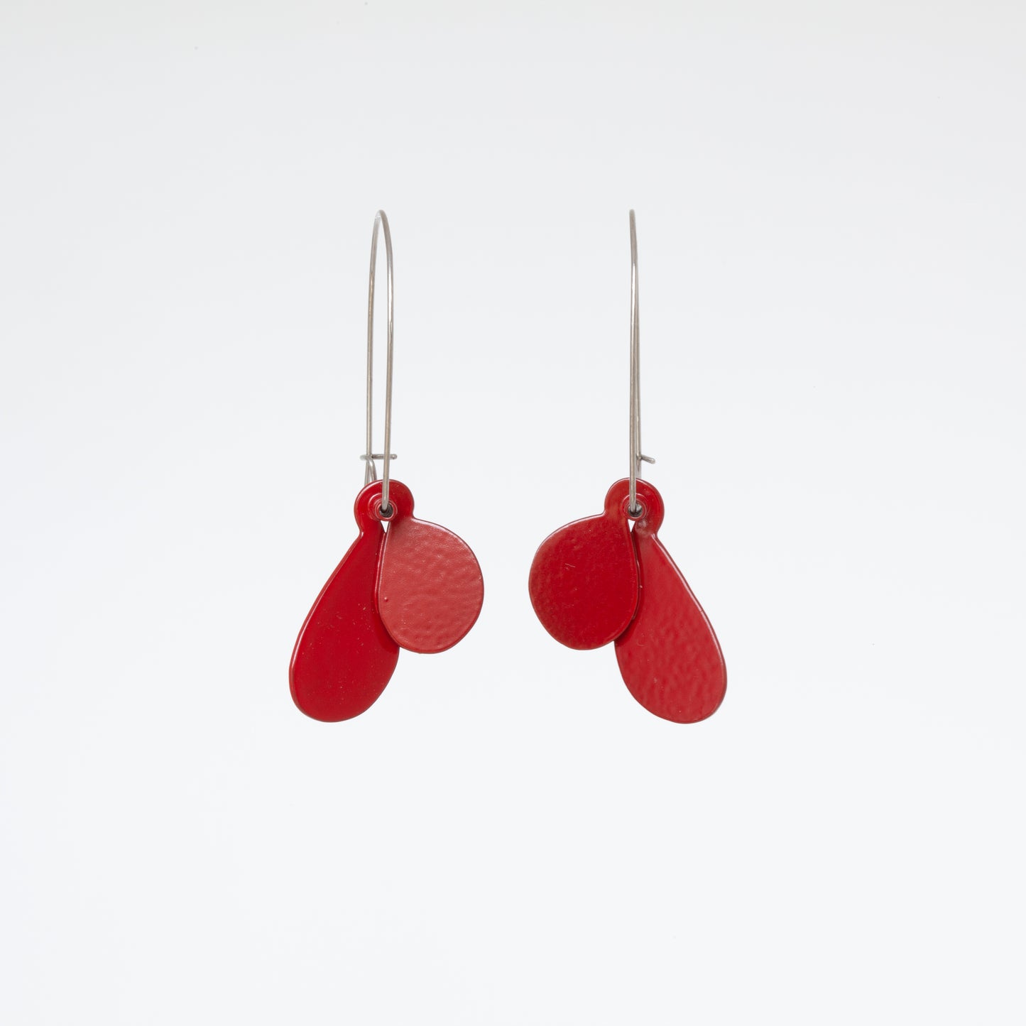 'Leaf' earrings (S) - red