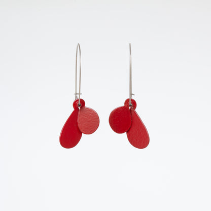 'Leaf' earrings (S) - red