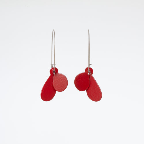 'Leaf' earrings (S) - red