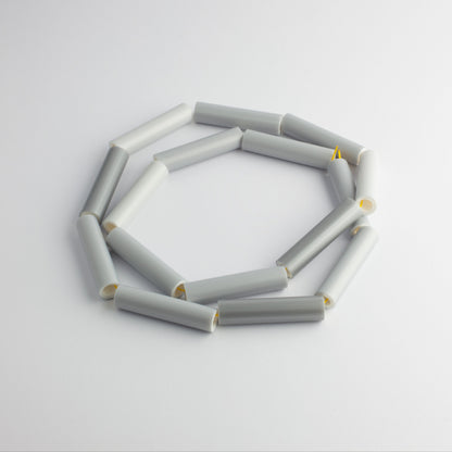 'Stolen straws' necklace - grey