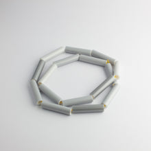 'Stolen straws' necklace - grey