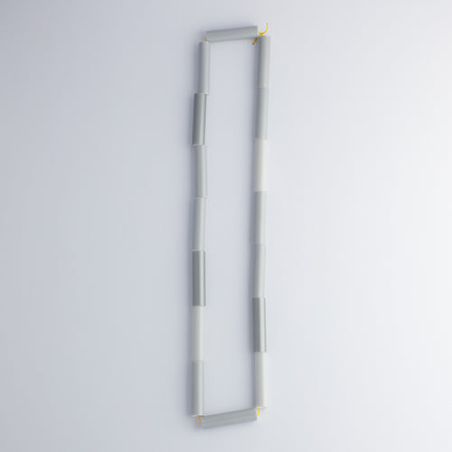 'Stolen straws' necklace - grey