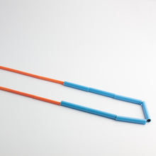 'Straws' necklace - orange/blue