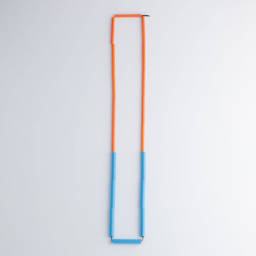 'Straws' necklace - orange/blue