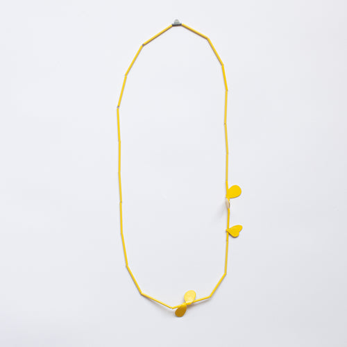 'Leaf' necklace - yellow
