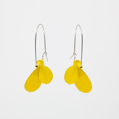 'Leaf' earrings - yellow