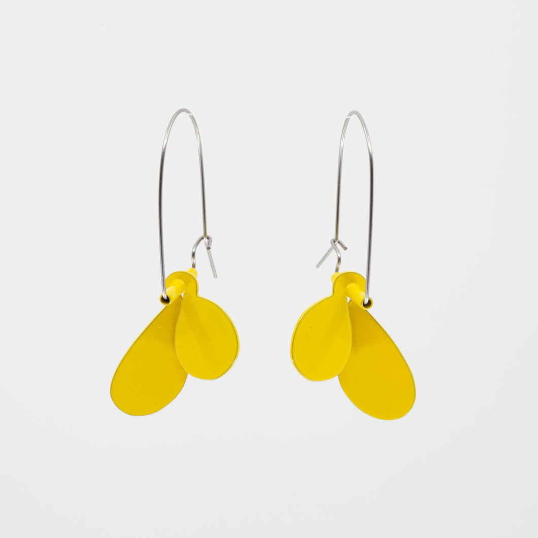 'Leaf' earrings (S) - yellow